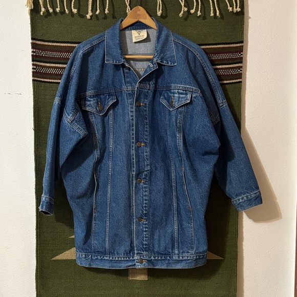 American Vintage large denim coat Jean jacket made in the USA Limited Express - Picture 5 of 16
